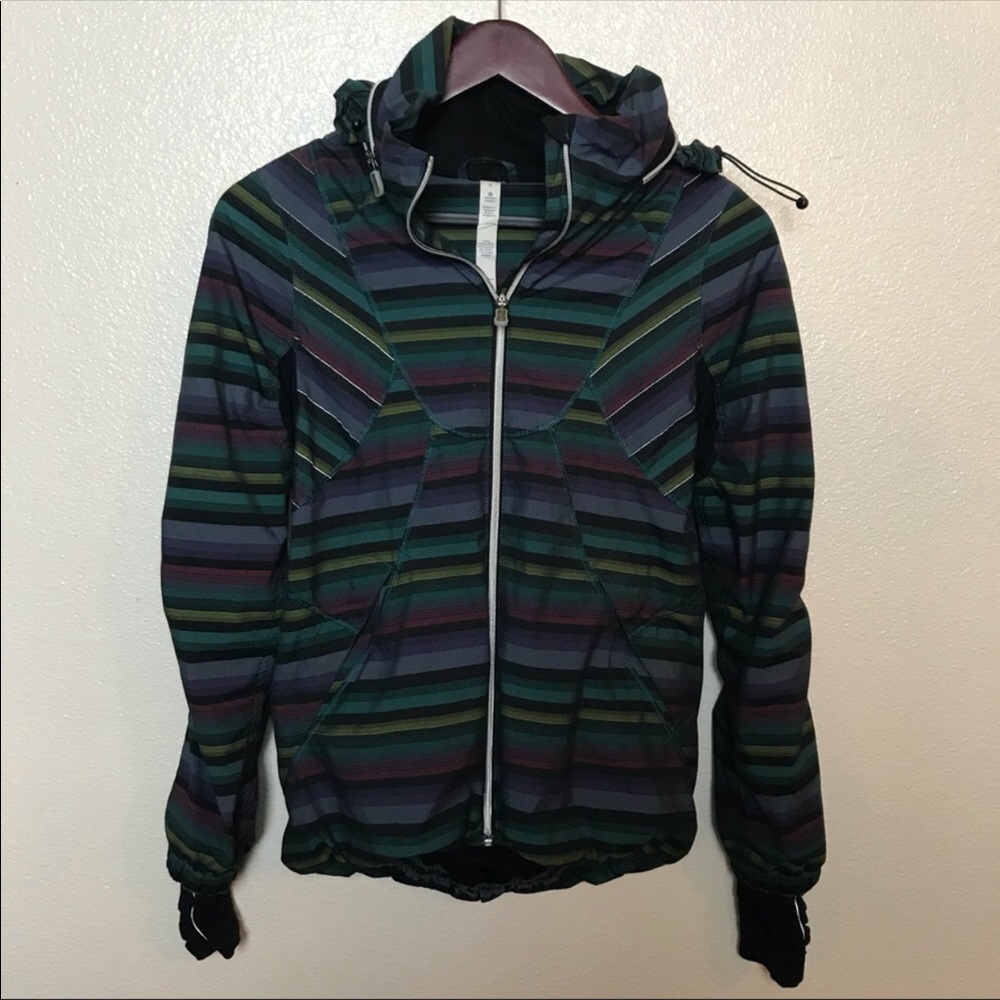 🦄 Lululemon Hustle Jacket Multi Poncho Stripe